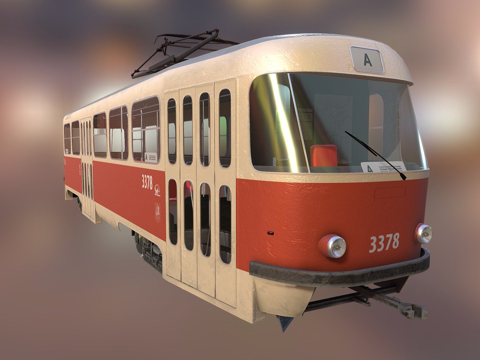  捷克有轨电车塔特拉T33d模型 