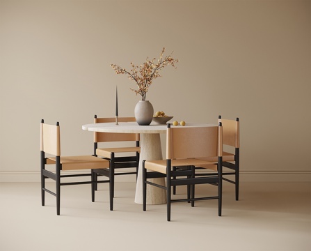 现代餐桌椅su模型