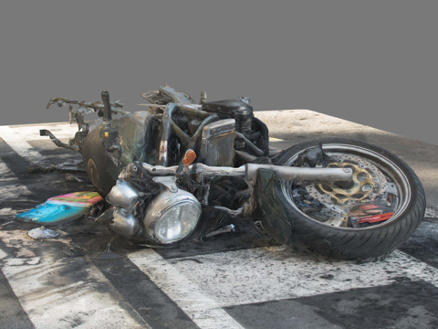  烧毁的铃木3d模型 