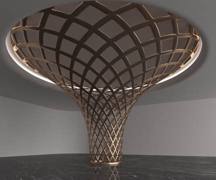  现代柱子3d模型 