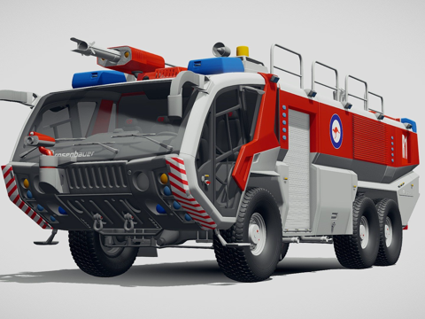  罗森鲍尔豹式消防车 6x63d模型 