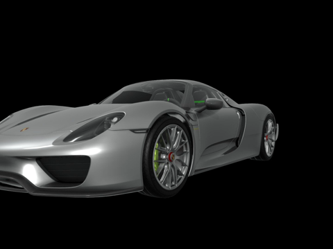  年保时捷 918 Spyder3d模型 
