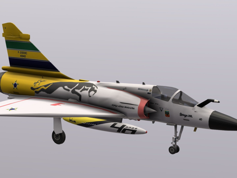  达索幻影2000-C3d模型 