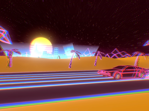  年代海滩驾驶3d模型 