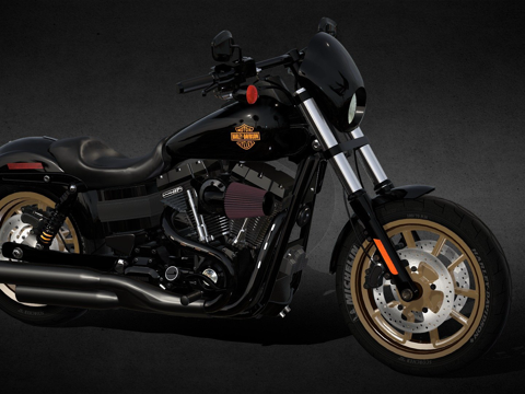  哈雷戴维森FXDLS戴纳低骑手S3d模型 