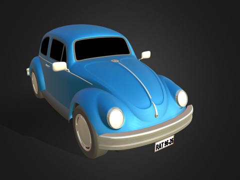  甲壳虫-大众老爷车3d模型 