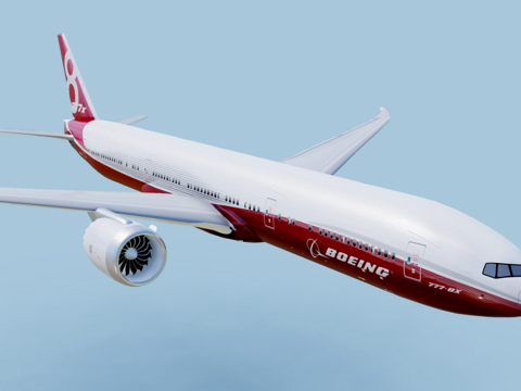  波音777-8X3d模型 