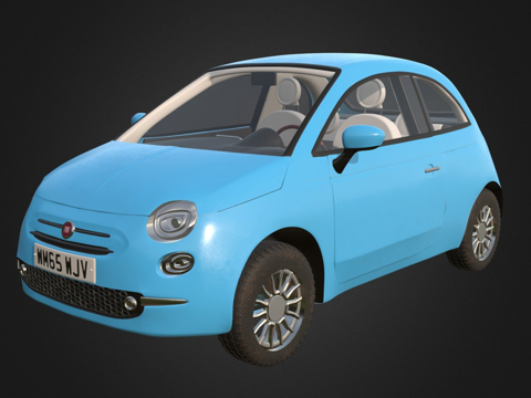  菲亚特 500 (2016)3d模型 