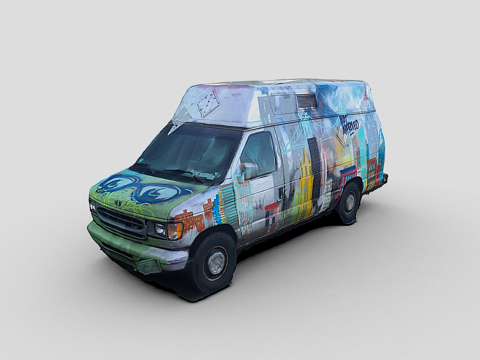  =未批准= 街头艺术货车3d模型 