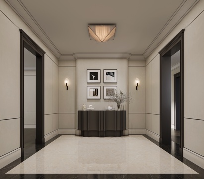 现代门厅3d模型 