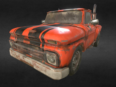  雪佛兰皮卡车3d模型 