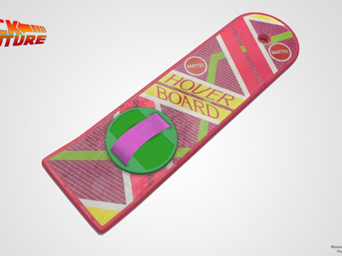  悬浮滑板-回到未来3d模型 