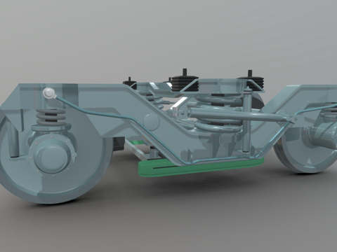  乘客客车转向架3d模型 