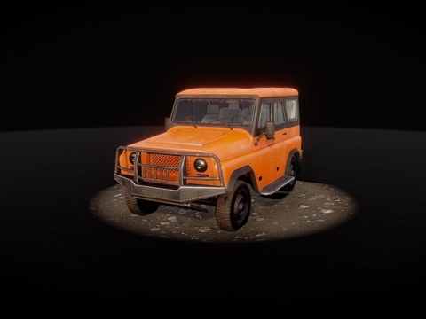  红色远征（UAZ猎人）3d模型 