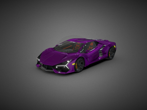  黑色兰博基尼_revuelto3d模型 