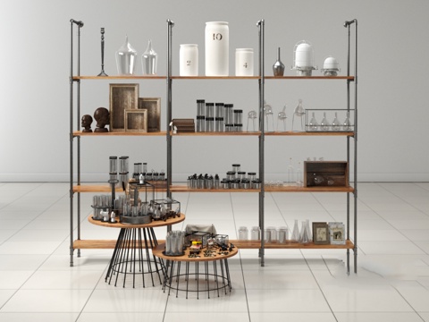  现代展柜 展台 商场柜台3d模型 