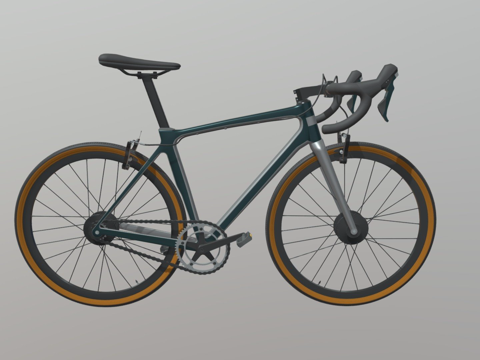  公路自行车3d模型 