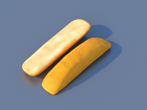  面包 饼干 大饼3d模型 
