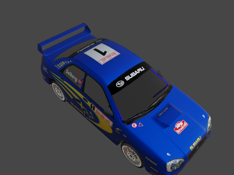  斯巴鲁翼豹WRX STI 2004轿车3d模型 