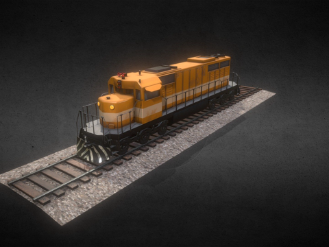  引擎列车3d模型 