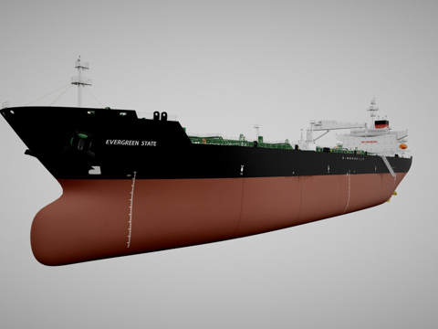  长荣油轮3d模型 