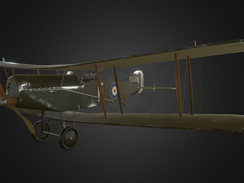  布里斯托尔F.2战斗机又名布里斯菲特3d模型 