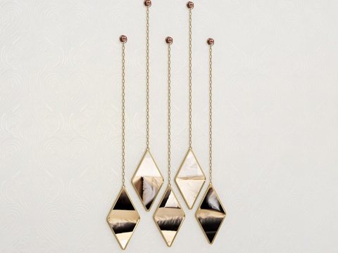  现代墙面吊饰品3d模型 