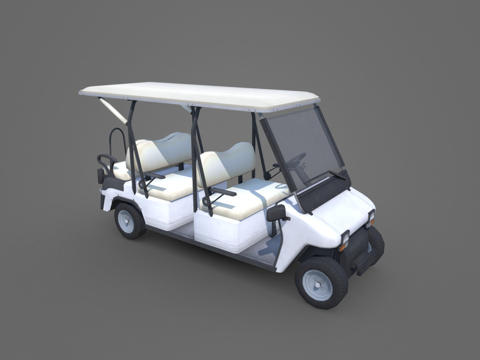  高尔夫球车3d模型 