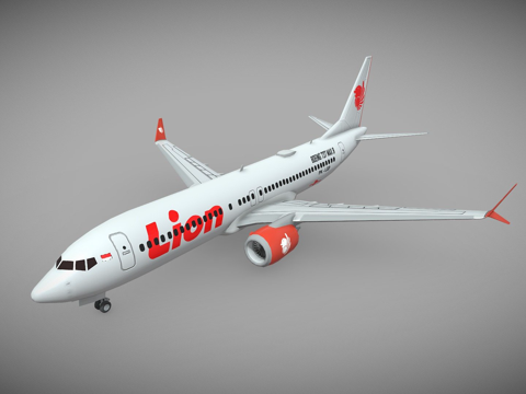  MAX 狮子航空3d模型 