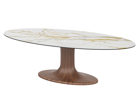  现代简约餐桌 餐桌 大理石餐桌 轻奢餐桌3d模型 