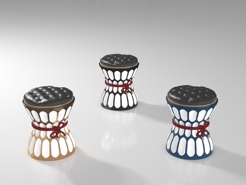  现代凳子3d模型 