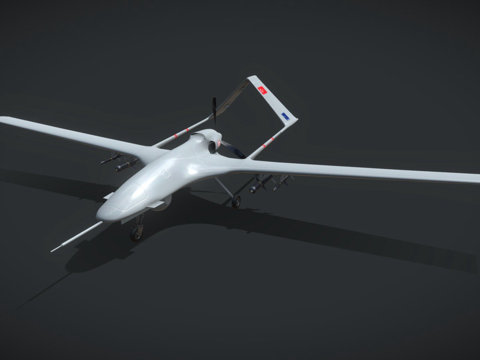  拜卡无人机Bayraktar TB23d模型 