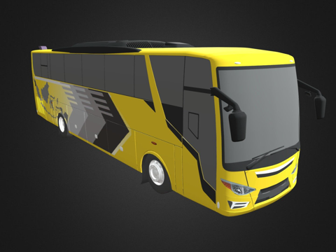  印尼生态巴士3d模型 