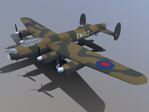  阿芙罗兰开斯特3d模型 