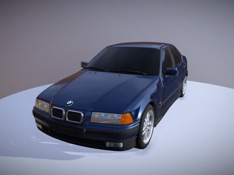  宝马 E36 328i 轿车3d模型 