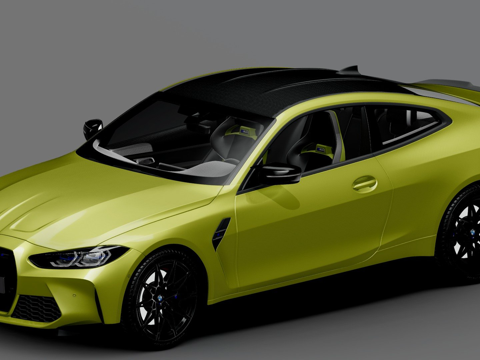  宝马M4 G82双门轿跑车（+高细节）3d模型 