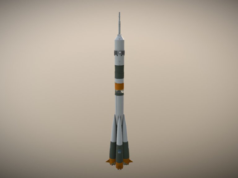  联盟号火箭3d模型 