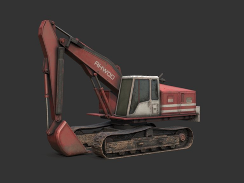  挖掘机3d模型 