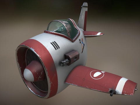  飞机PBR3d模型 