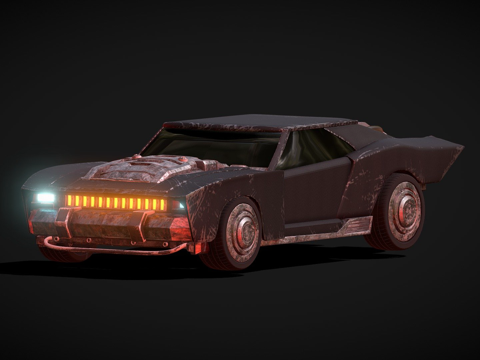  蝙蝠侠2022-蝙蝠车3d模型 