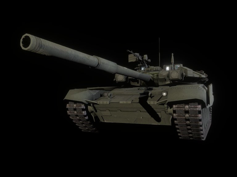  俄罗斯 T-90 主战坦克3d模型 