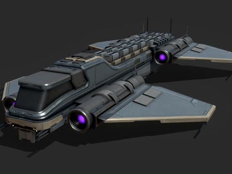  飞船-货船3d模型 