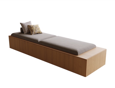  现代飘窗垫 飘窗柜3d模型 