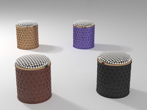  现代凳子3d模型 