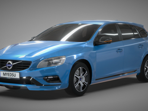  沃尔沃V60北极星（2013）3d模型 