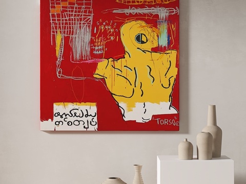  现代，简约，抽象，装饰画3d模型 