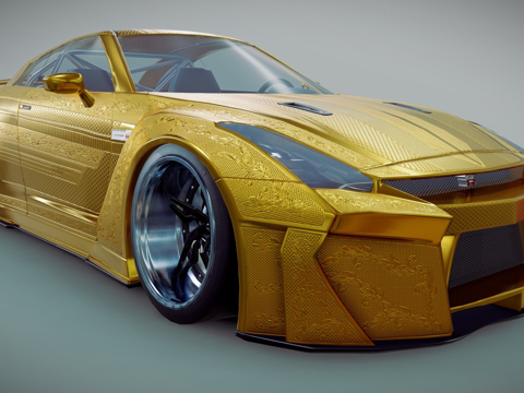  定制日产GTR哥斯拉3d模型 