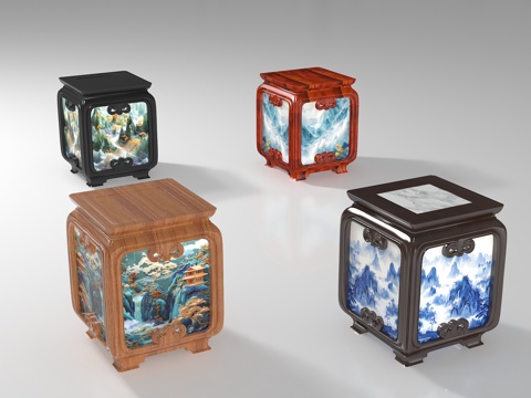  现代凳子3d模型 