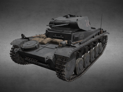  二号坦克 (Pz.Kpfw. II)3d模型 