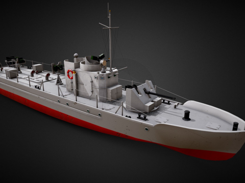  MO级小型护卫舰3d模型 